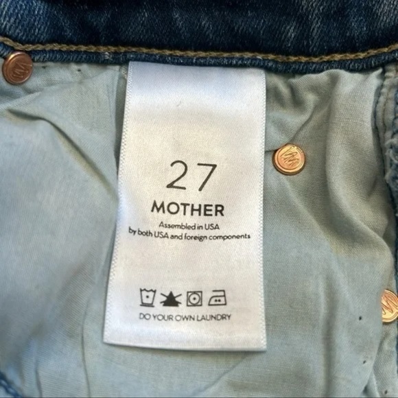MOTHER DENIM THE RASCAL ANKLE FRAY JEANS BONFIRE LIGHTING sz 27 - Picture 4 of 10